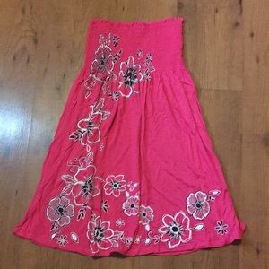 Cute pink flower beach cover up!